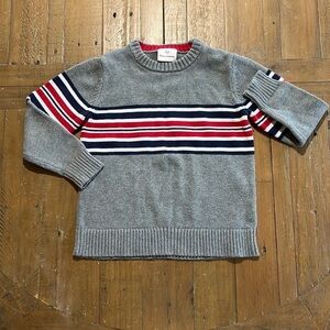 Hanna andersson gray striped sweater